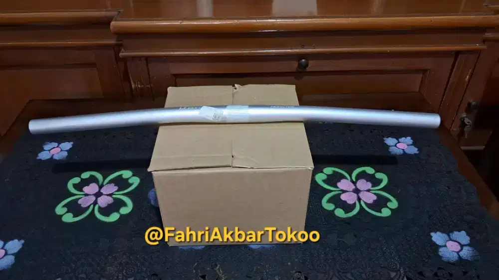 Stang Sepeda Alloy Flat Bar Litepro 580mm 25.4mm BARU Silver MTB