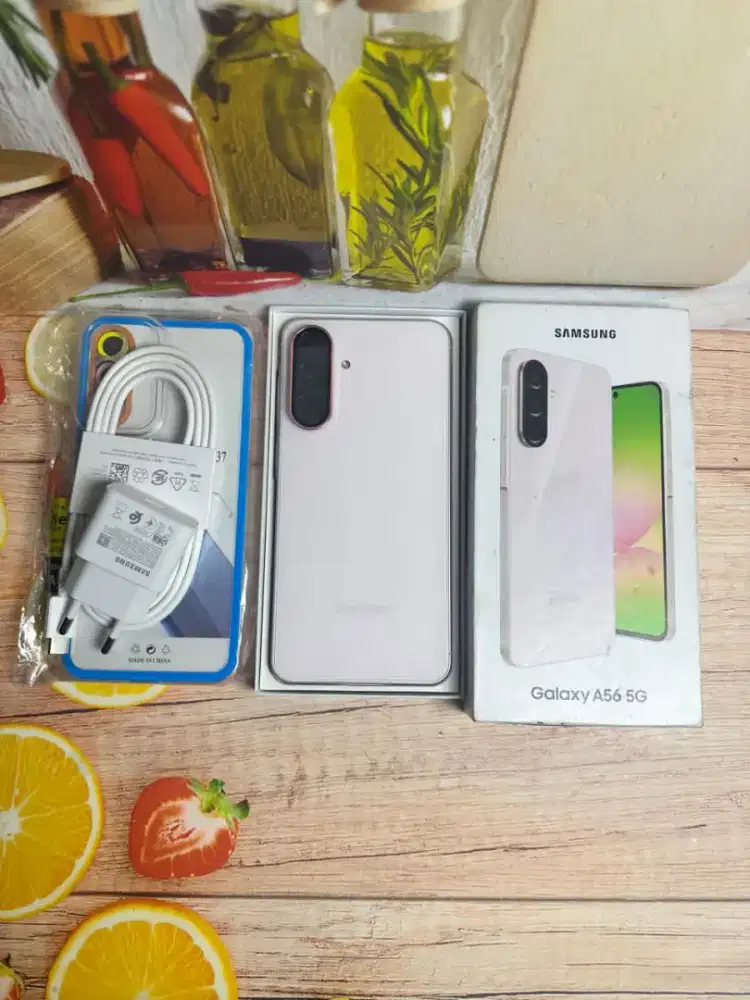 Jual hp LIKENEW SAMSUNG A56 5g 8/256 grns feb 2027 free adaptor n case