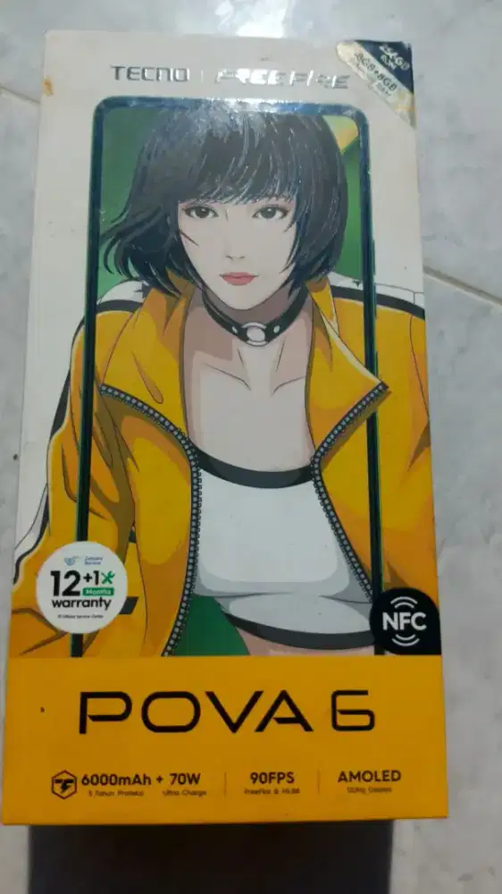 Tecno Pova 6, Ram 8/256 GB, Fullshet Normal semua tidak ada minus