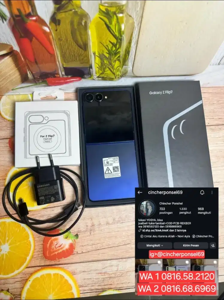 hp Samsung Z Flip 7 5g 12/512 likenew istimewa grsn lama free adaptor