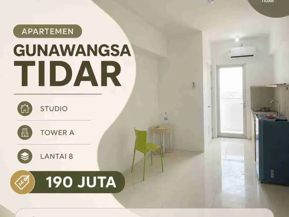 190 Juta‼️Termurah Apartemen Gunawangsa Tidar