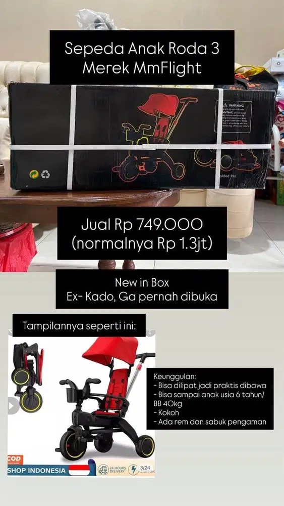 Sepeda anak roda 3