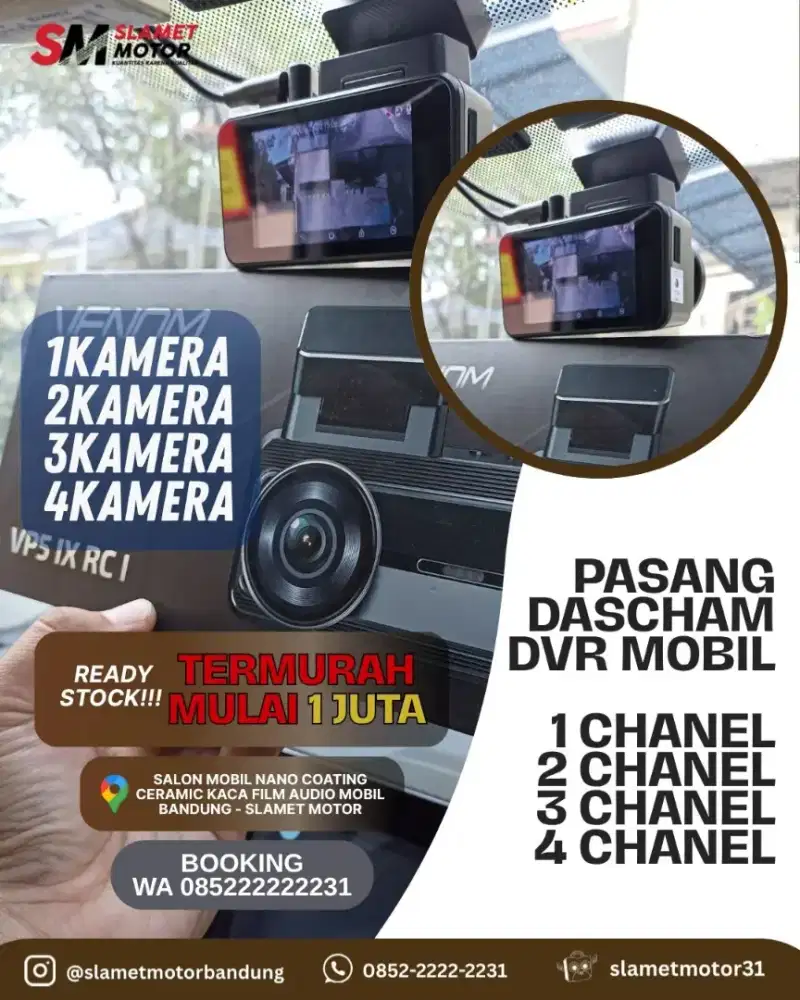 Dashcam mobil alarm mobil kaca film mobil sensor parkir kamera mundur