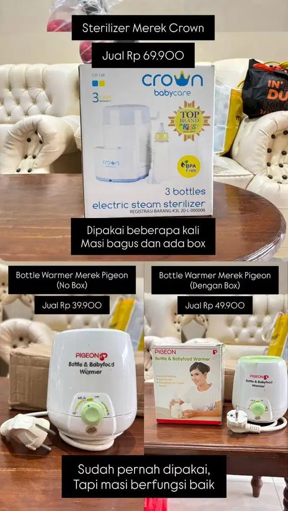 Sterilizer dan pemanas botol bayi