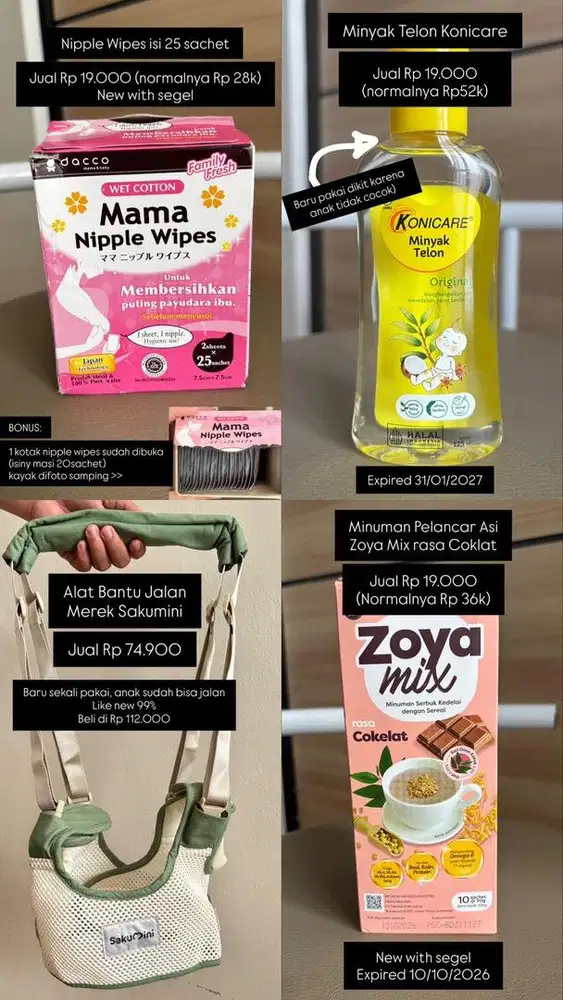 Jual perlengkapan bayi dan ibu