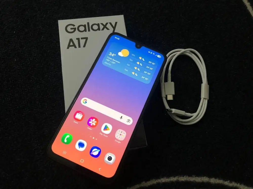Samsung A17 4G 8/128GB hitam blm sebulan
