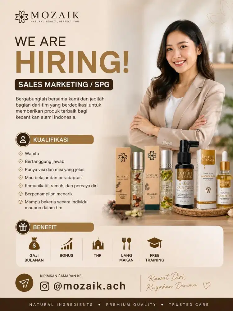 Lowongan spg/sales marketing