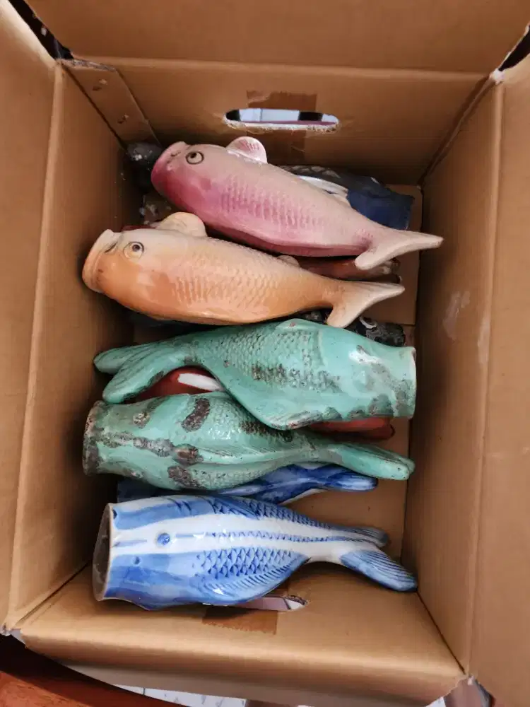 10 pcs Porselen ikan Jepang, China & Eropah kuno
