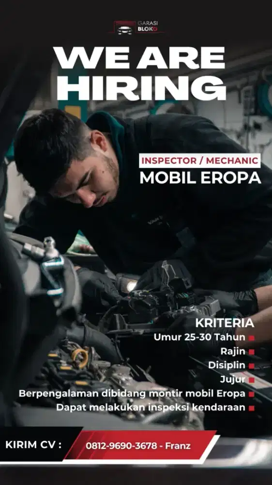 DICARI MEKANIK MOBIL EROPA