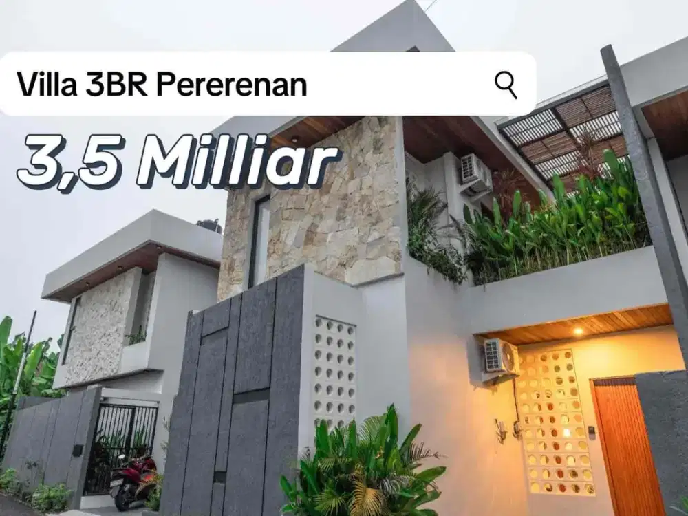 SALE Villa 3 Kamar Dekat Pererenan Beach