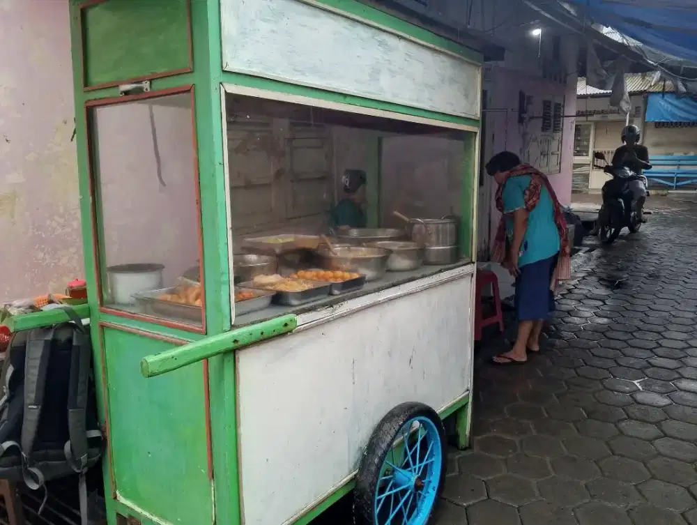 Grobak Bekas Jualan Nasi dan Gorengan, Jual Murah Saja 1jt Nego, Ambil