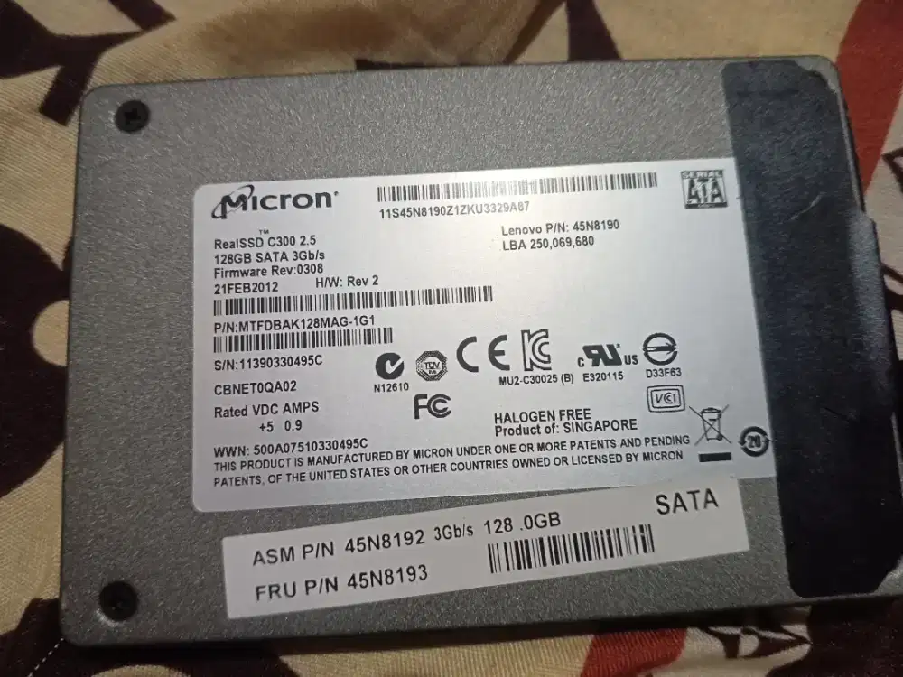 hardis ssd 128Gb