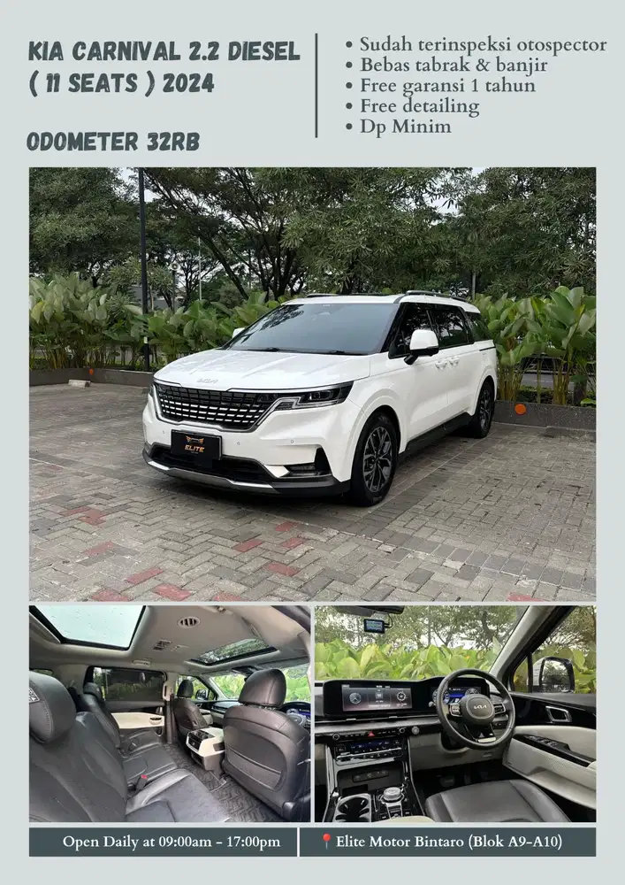[11 Seats] KIA Carnival 2.2 Diesel 2024