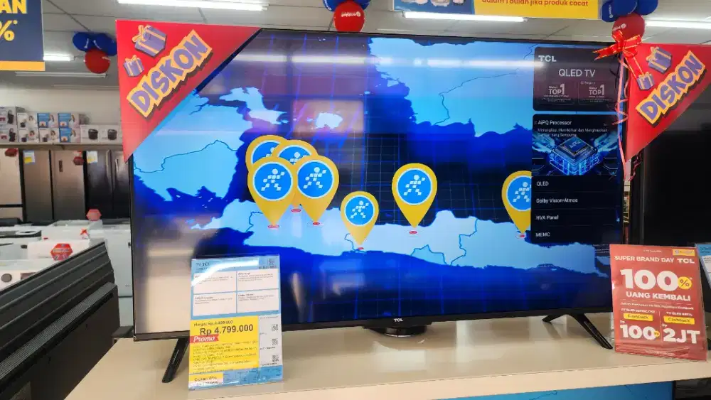 Spaylatter TCL Google tv 43inch/free DP/free Instalasi&delivery