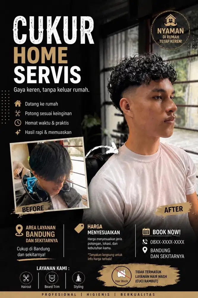 Cukur panggilan /cukur home servis .
