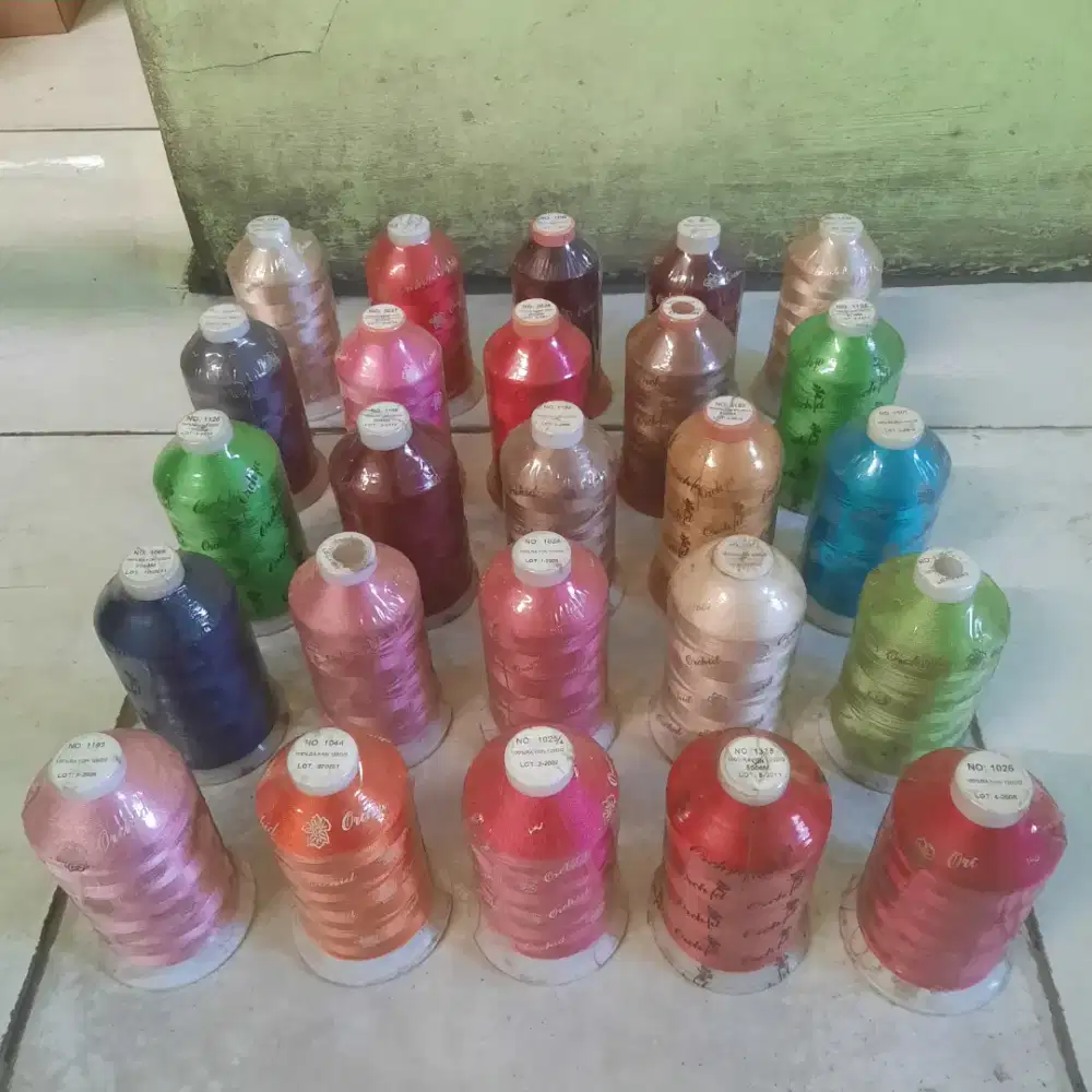 Benang bordir baru Rayon Polyester merk Orcid.