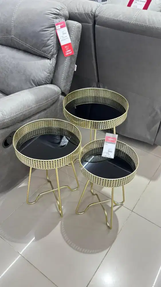 FINN SIDE TABLE SET OF 3 GOLD