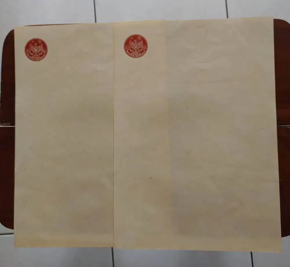 Kertas Segel Lama Tahun 76 Belum Pernah Terpakai Dijamin Keasliannya