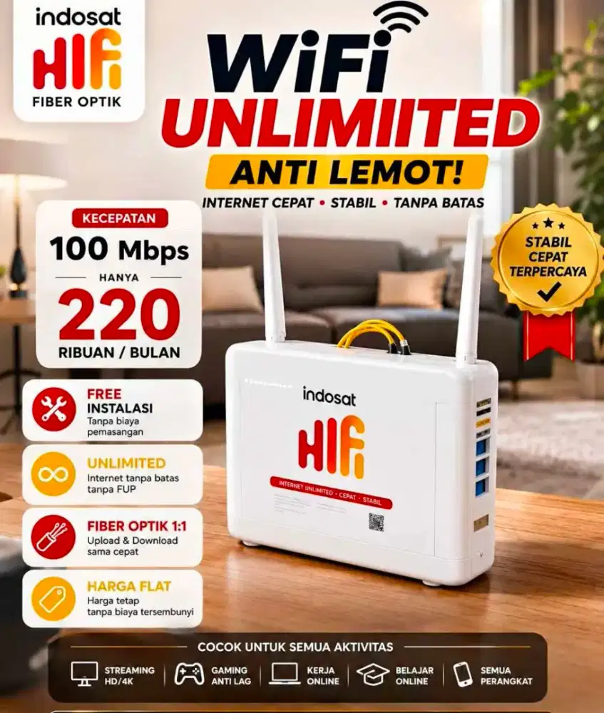Pasang Wi-Fi hifi Indosat