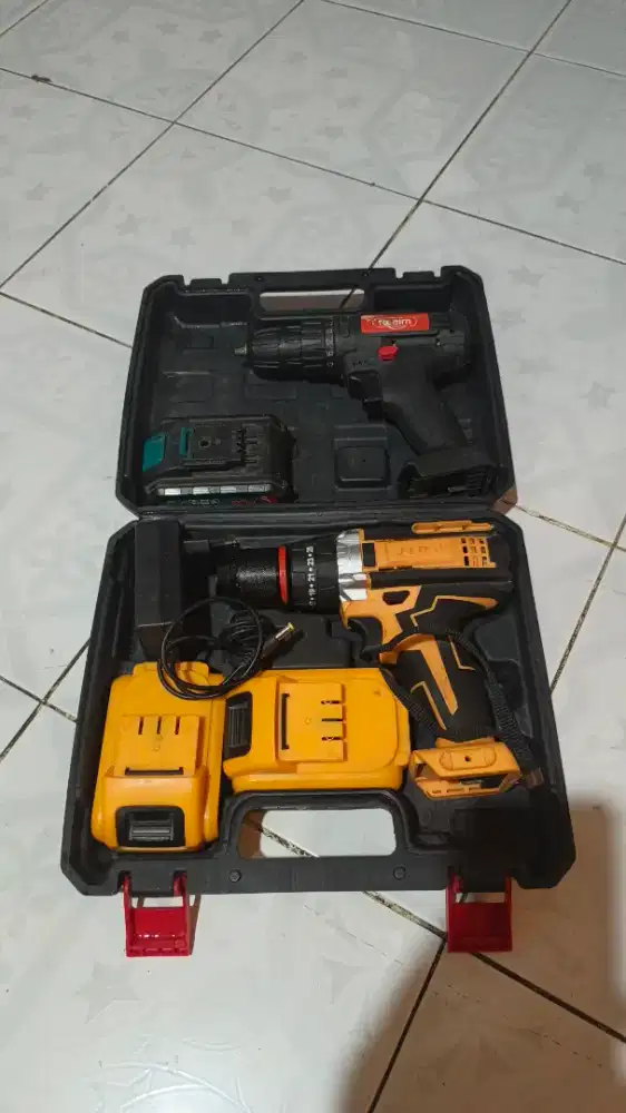 Dua bor cordless 10 dan 13mm
