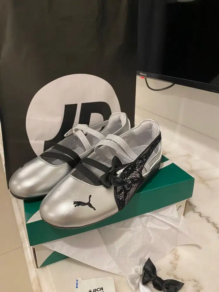 Puma Speedcat Ballet Lace Metalic Silver Pita Coquette ORIGINAL BARU