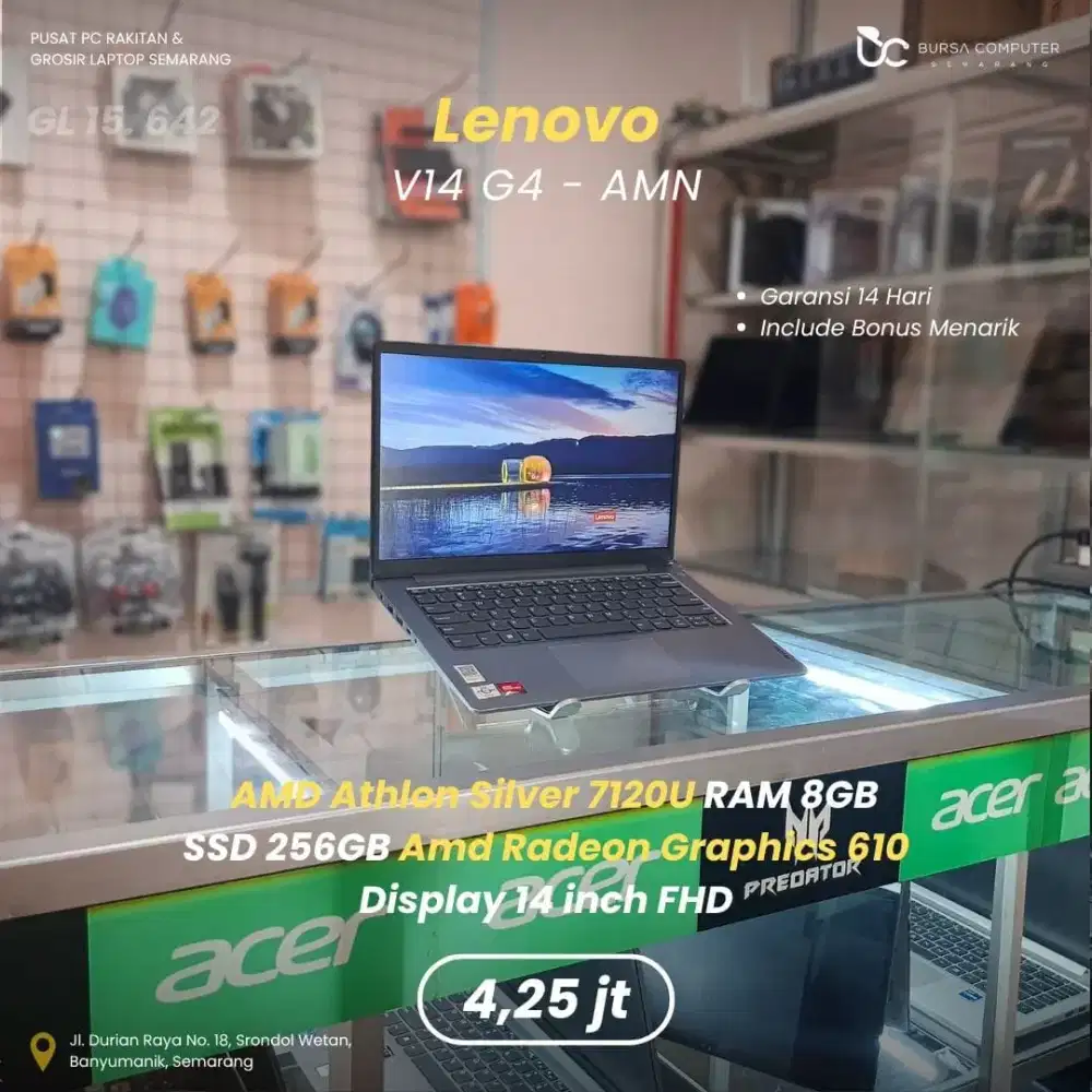 LENOVO V14 G4 AMN | Athlon Silver 7120U 8GB 256GB