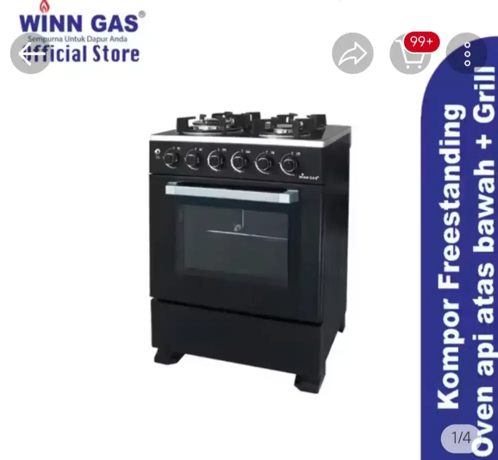Winn Gas Kompor Free Standing Oven Grill
