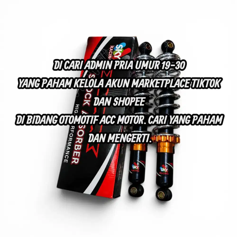 Lowongan admin pria yang paham di bidang ACC motor