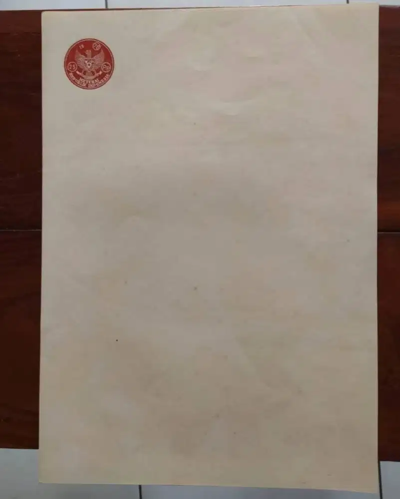 Kertas Segel Lama Tahun 76 Belum Pernah Terpakai Dijamin Keasliannya