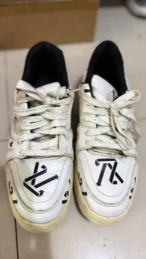 Louis Vuitton Upcycle Trainer Monogram Mens White Black Sneakers