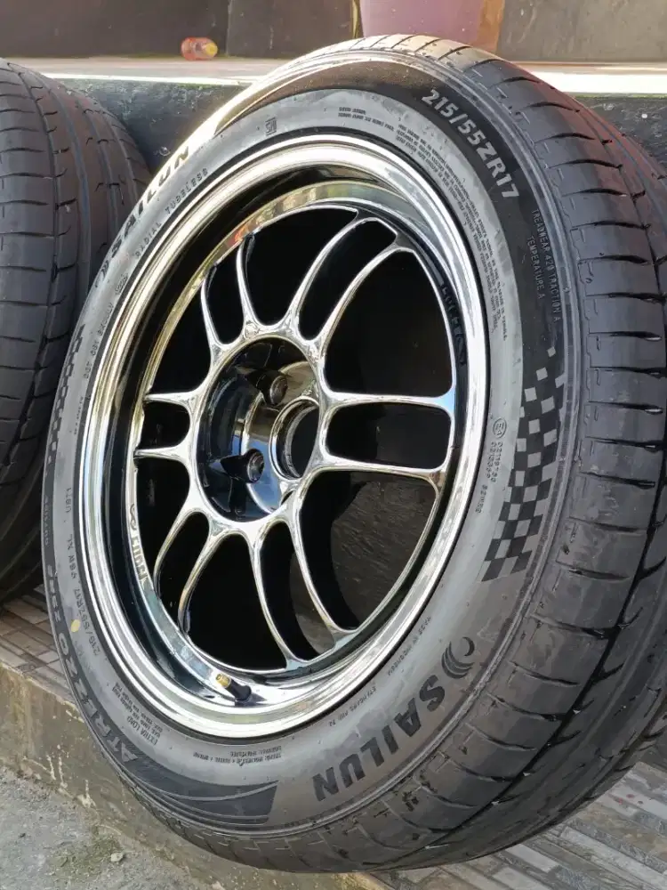 Velg ring 17 nkai Black chroome plus ban baru nik 2026 lubang 5