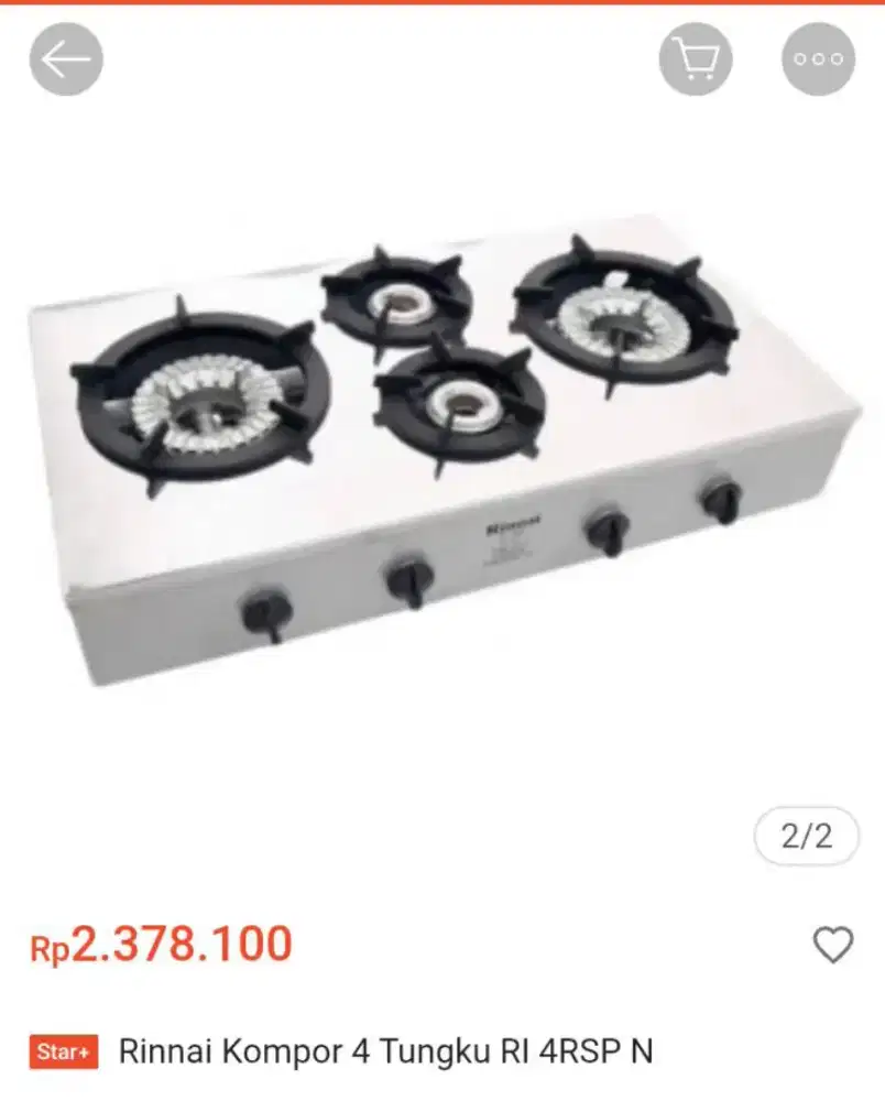 Jual Kompor 4 Tungku merk Rinnai