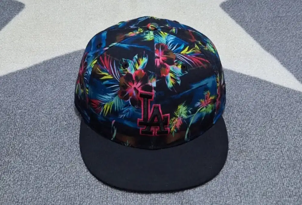 Topi new era la dodgers floral original unik second bekas preloved