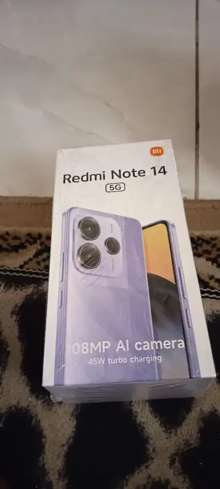 Redmi note 14 5G ram 8/256 like new normal ori garansi segel cas 45W