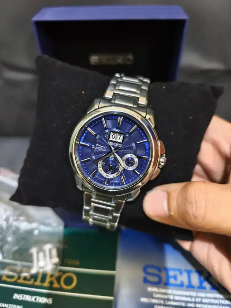 Jam Seiko Premier Kinetic Perpetual SNP161P1 Original