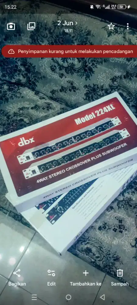 crossover dbx 4 way  dan equaliser dbx 215