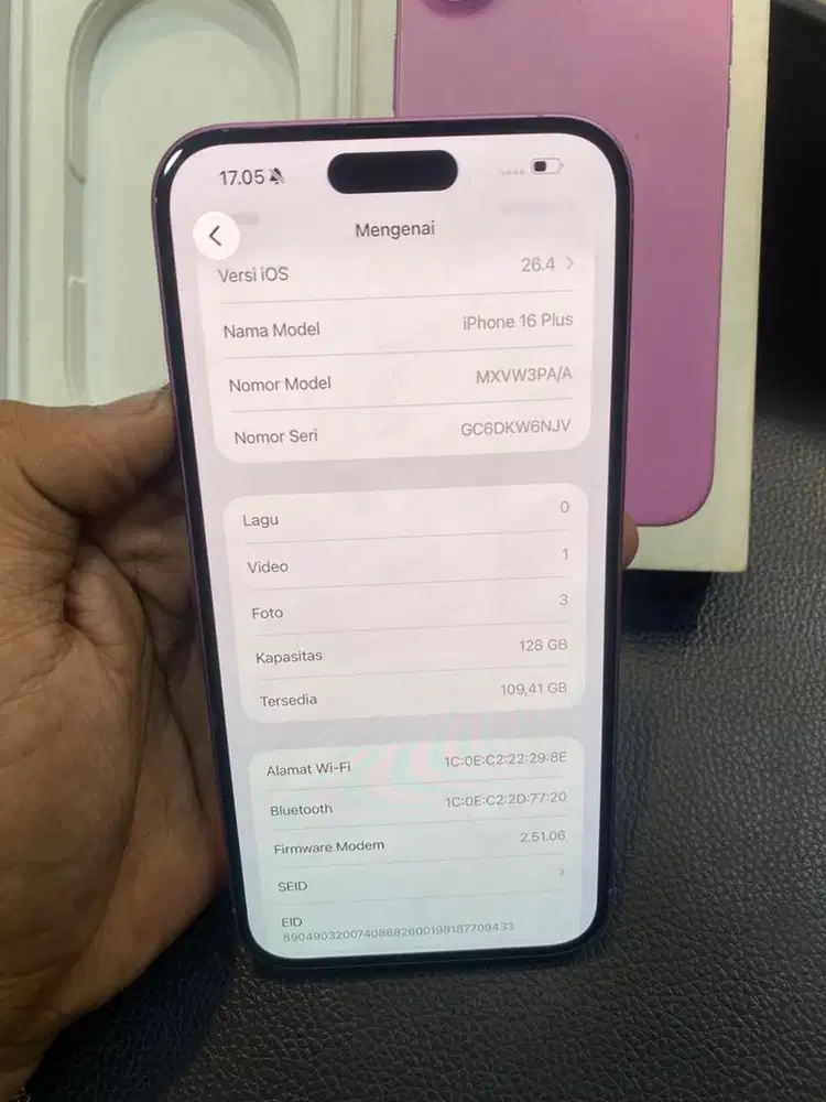 Iphone 16 plus 128 ibox pink