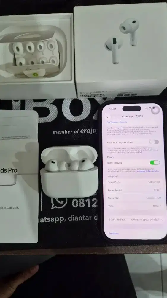 Airpods pro 3 ibox, garansi ON 26-03-2027 like new super mulus
