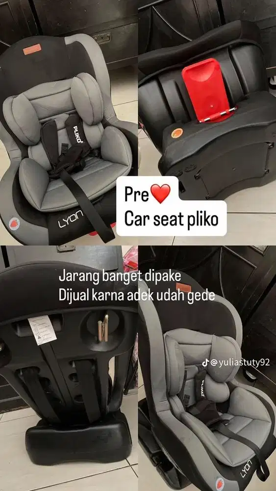 Preloved Car seat pliko untuk bayi