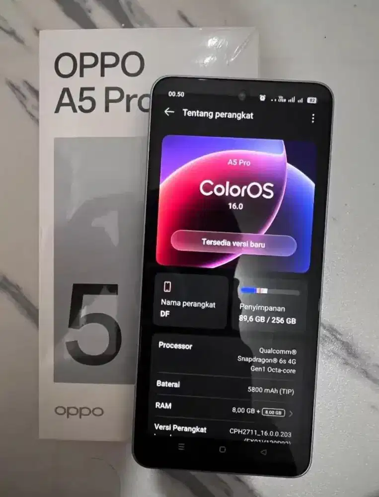 Di jual oppo a5pro masih ada garansi