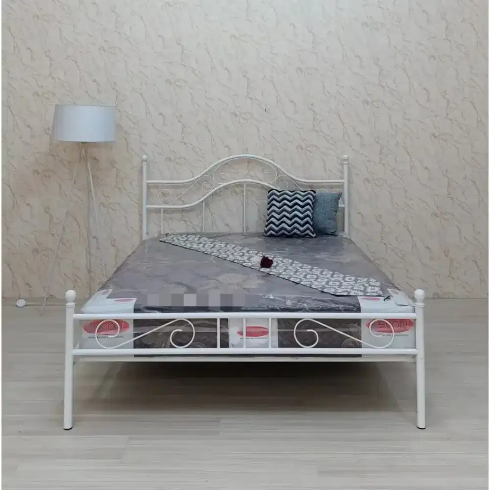 Divan Ranjang Besi + Kasur Spring Bed Serenity 160x200