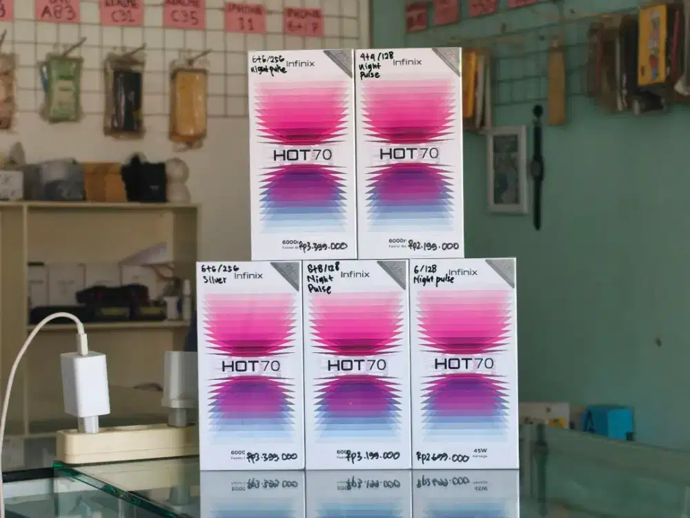 INFINIX HOT 70 6/256 NEW SEGEL PROMO TERMURAH