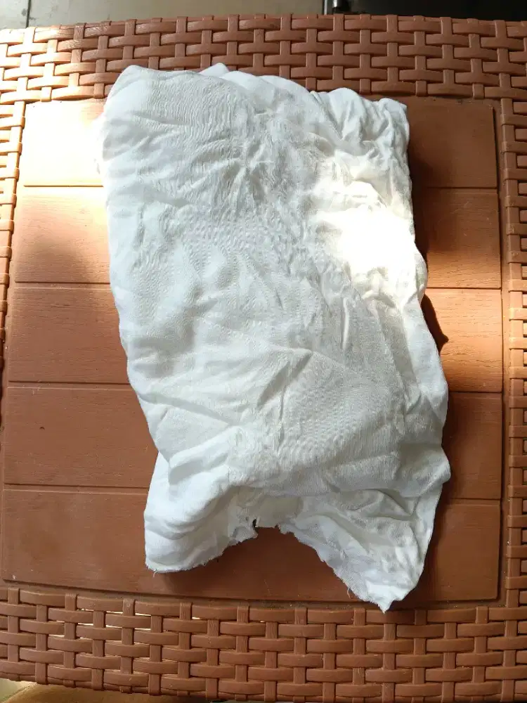Kain majun/kain bal putih katun asli 100%