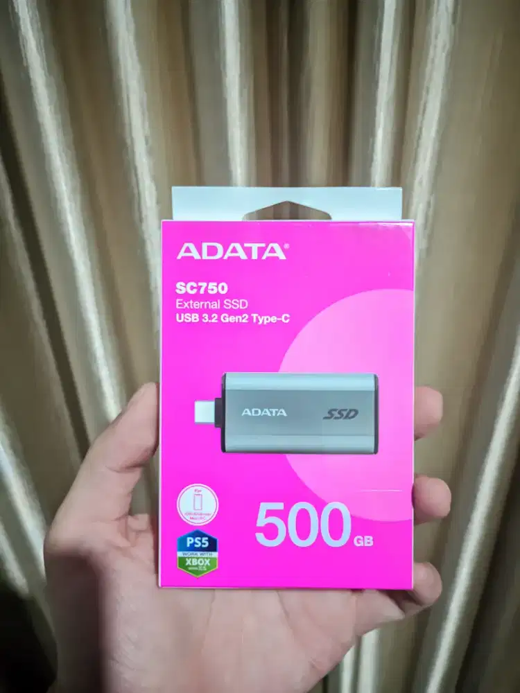 Jual Adata SC750 External SSD 500gb new segel