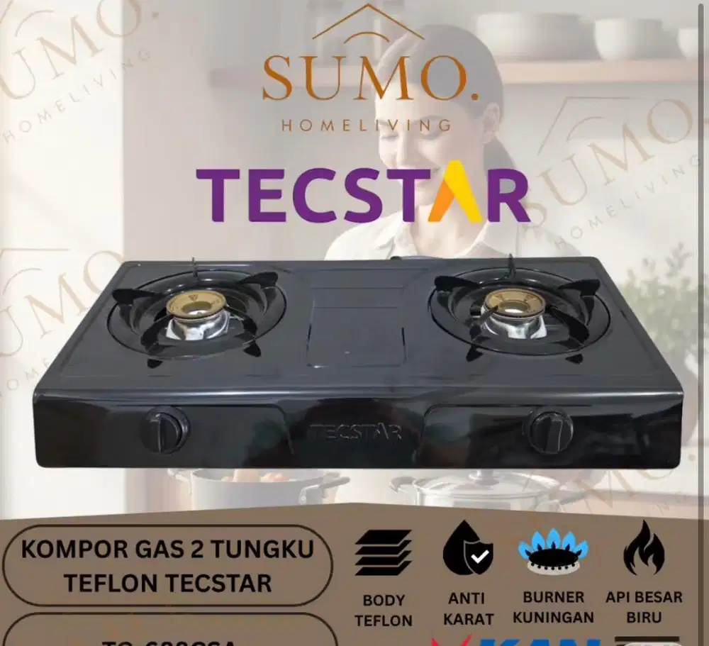Kompor Gas 2  Tungku  + Selang Gas