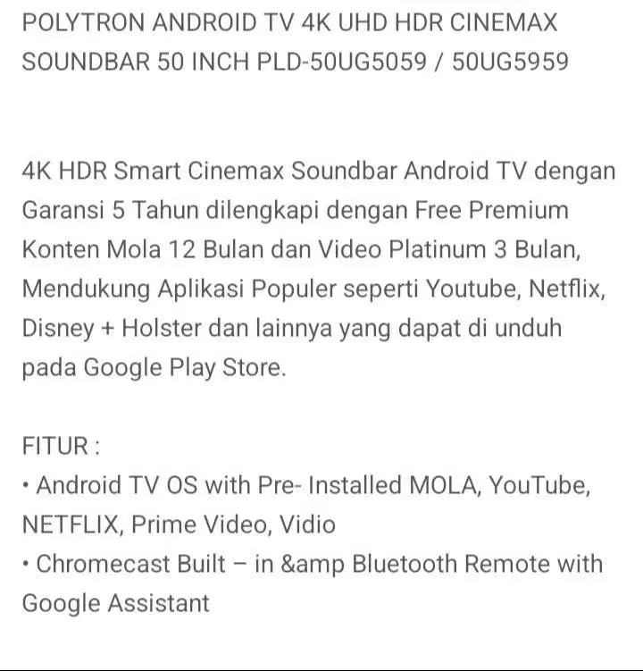 TV POLYTRON 50 Baru