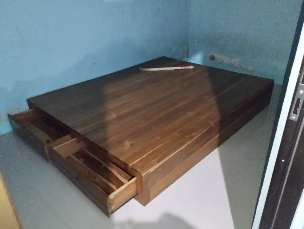 dipan kayu jati asli size 160