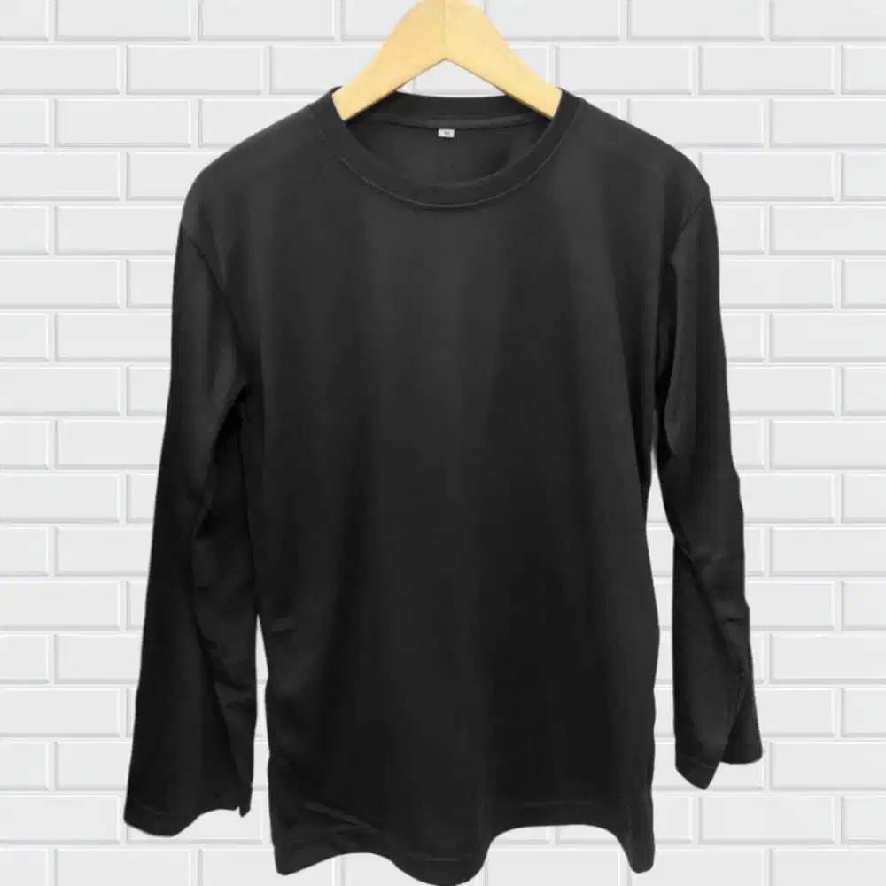 Kaos polos lengan panjang 3 pcs