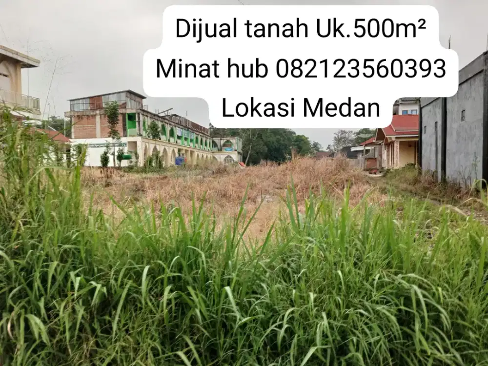 DIJUAL TANAH LUAS 500 M2 SHM
