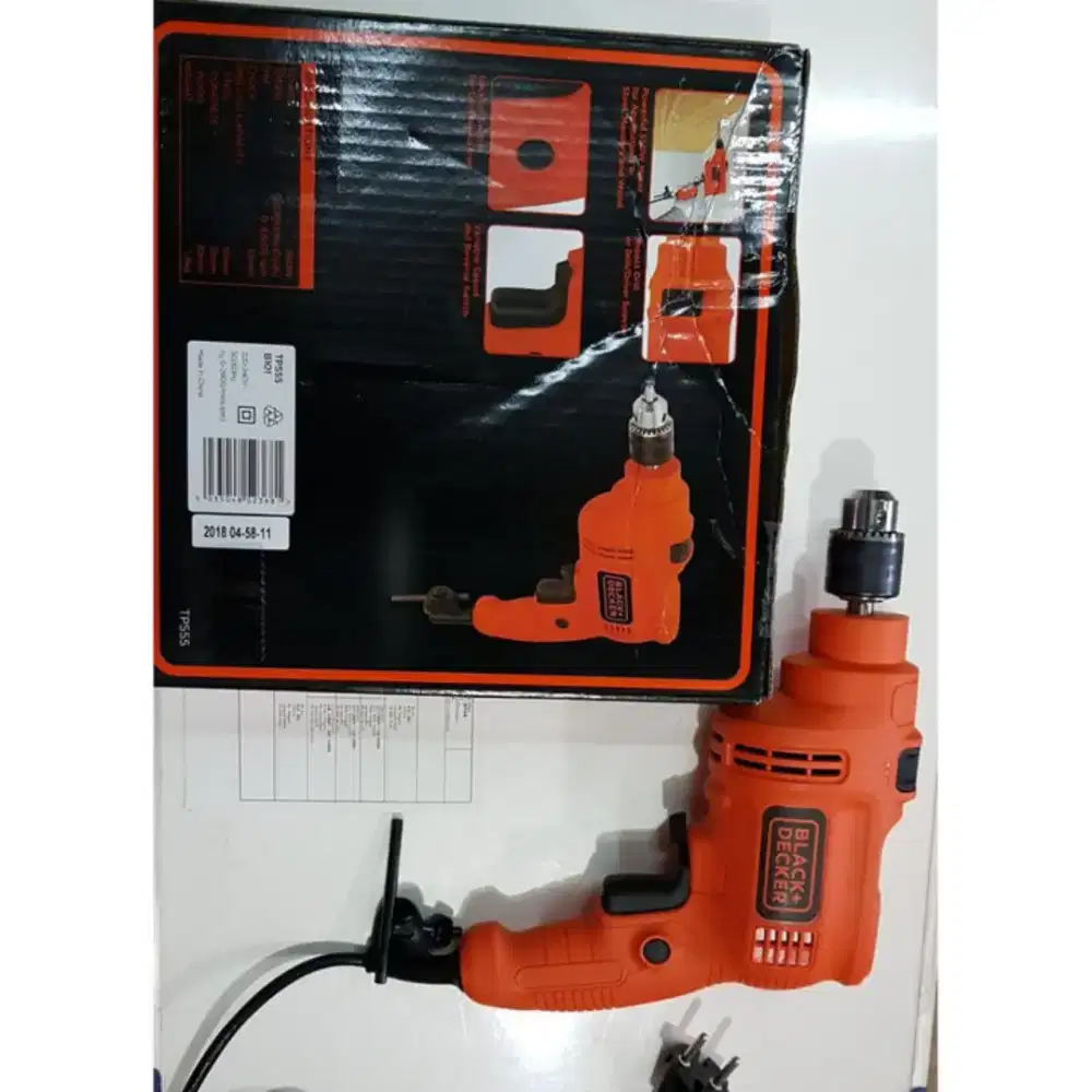 mesin bor impact Black+Decker model TP555-B1